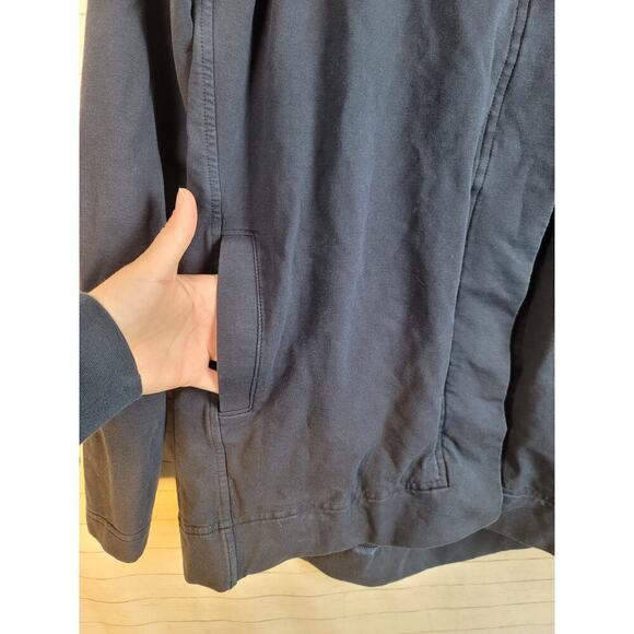 Lululemon Belle Wrap Asymmetrical Sweatshirt in Navy Blue, sz 2 - Picture 3 of 13